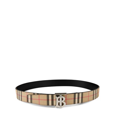 burberry check belt